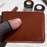Premium Quality Handmade Genuine Crazy Horse Leather Brown Bi-Fold Wallet