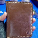 Handmade Genuine Leather Vertical Card Holder Chocolate Brown