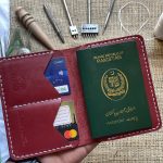Handmade Genuine Leather Pasport Cover Red