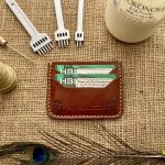 Handmade Genuine Leather Card Holder Tan Brown