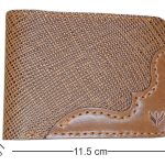 Luxury Handcrafted Genuine Texture Leather Bi-Fold Wallet Brown,With Corner